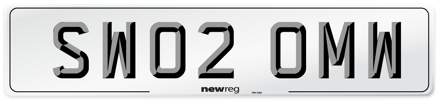 SW02 OMW Number Plate from New Reg